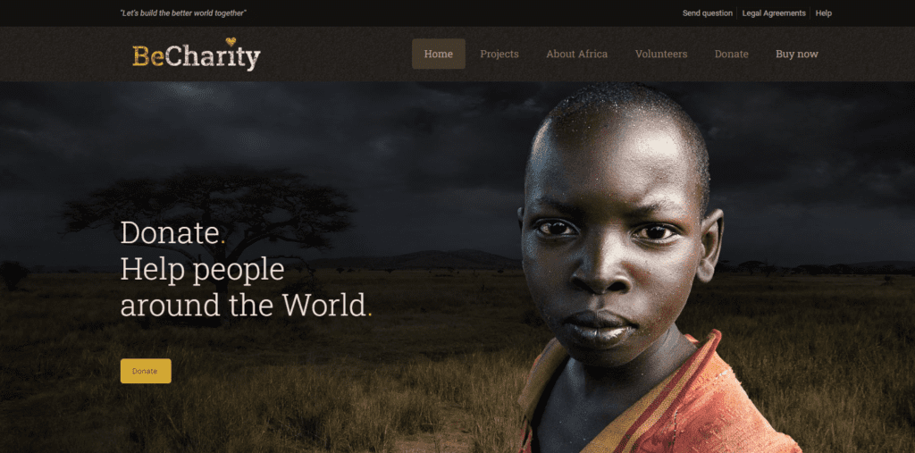 Charity Website design